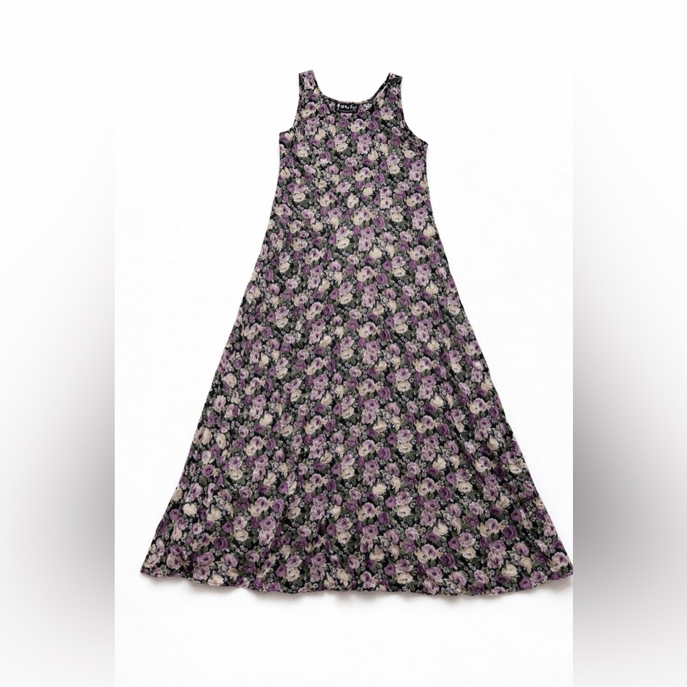 🌙 Vintage 90s All That Jazz Floral Corset Midi Dress 🌙